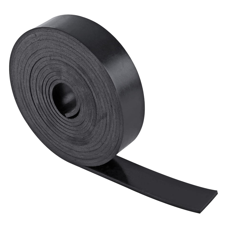 Neoprene Rubber Sheet - 1/8 Inch Thick x 1 Inch Wide x 10 Feet Long Neoprene Rubber Strips Rolls for DIY Gaskets, Pads, Seals, Crafts, Flooring, Cushioning of Anti-Vibration, Anti-Slip W:1In x T: 1/8In x L: 10Ft No Adhesive