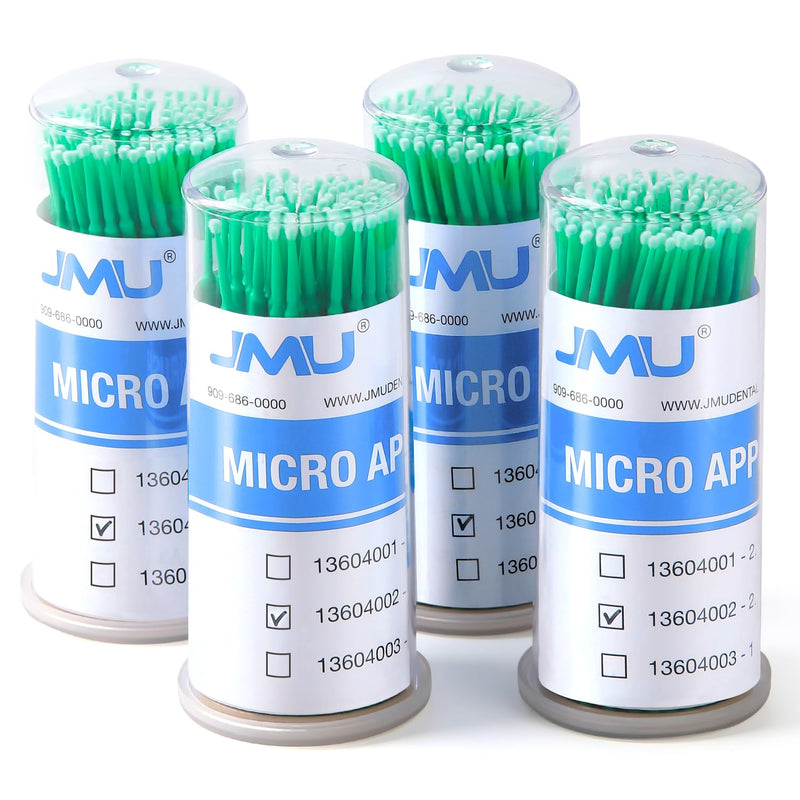 [Australia - AusPower] - JMU 400pcs Dental Micro Applicators Brushes Fine, Disposable Microswabs 2.0mm 400 