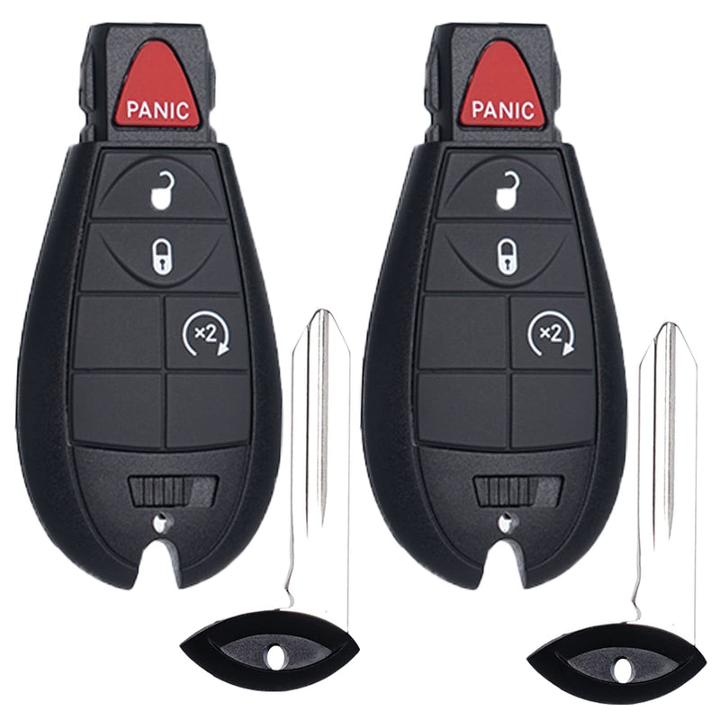 [Australia - AusPower] - Key Fob FOBIK Keyless Remote Start Replacement Fits for Dodge Ram 1500 2500 2009 2010 2011 2012 Grand Caravan Charger Challenger Durango Journey Jeep Grand Cherokee Commander Chrysler Town Country 