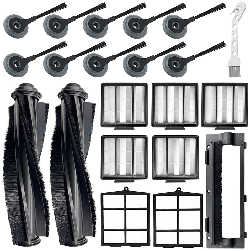 [Australia - AusPower] - Tivcroxs 20 Pack Replacement Parts for Shark ION AV751 R85 RV850 S86 S87 S88 R71 R72 R75 RV761 RV771 RV871 AV752 AV753 Robot, 2Main Brush&5Filters&10Side Brushes&2Pre-Filter&1Brush Protect Guard 