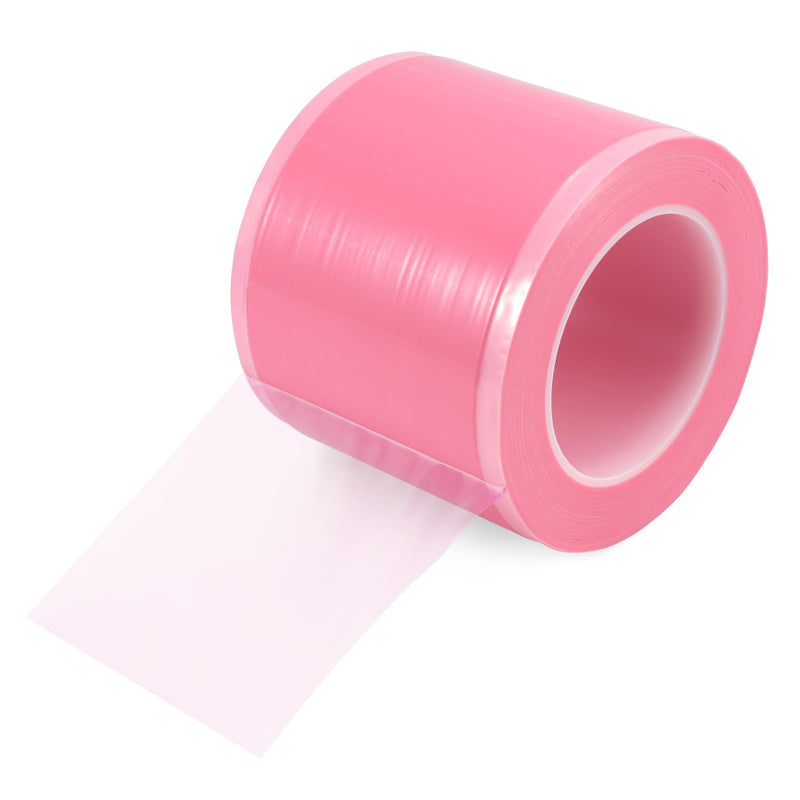 [Australia - AusPower] - Annhua Barrier Film Dental Surface Barriers Adhesive Tape Sheets, Pink Dental Barrier Tape Tattoo Tape 4" x 6" Disposable Barrier Sheets with Edge Dispenser Box - 1200 Sheets|1 Roll 