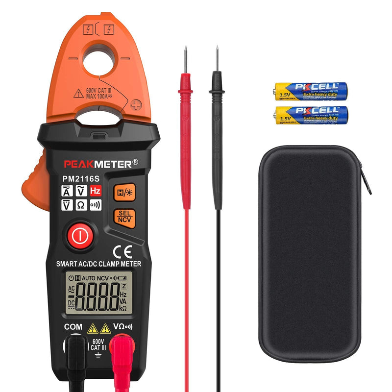 Full-Automatic Clamp Meter, TRMS 6000 Counts Multimeter with AC/DC Voltage & Current, Resistance, Continuity, Frequency, Detect; Auto-ranging Amp Volt Ohm Meter Voltage Tester with NCV