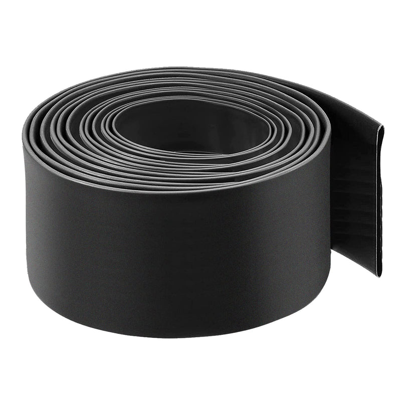 [Australia - AusPower] - ELECFUN 3 Inch Heat Shrink Tubing Roll, 3:1 Large Marine Grade Adhesive Lined Heatshrink Tube, Heavy Duty Dual Wall Shrinkable Wiring Wrap, Seal Against Moisture Corrosion and Air Leakage 4ft 3Inch Black-4Ft 