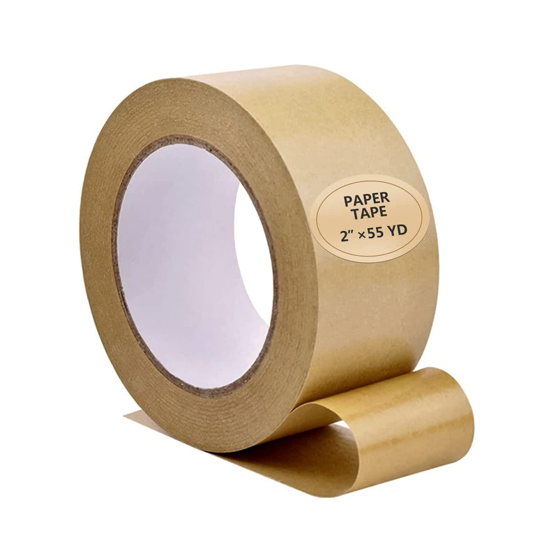 [Australia - AusPower] - TooCust Kraft Paper Tape Self Adhesive,2" X55YD,Brown Paper Tape, Biodegradable Brown Packing Tape,Paper Packing Tape with Strong Adhesive,1 Roll 1 