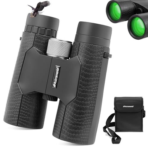 Astromania 10x42 Compact Binoculars BK7 Prism as Gift for Bird Watching