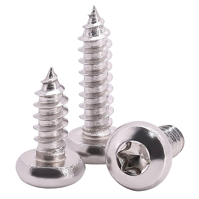 [Australia - AusPower] - #10 x 3/4" Pan Head Torx Drive Self Tapping Screws, 304 Stainless Steel 18-8 Wood Screw Sheet Metal Screw, Star Drive, Full Thread Coverage, Pack of 50 #10 x 3/4" 