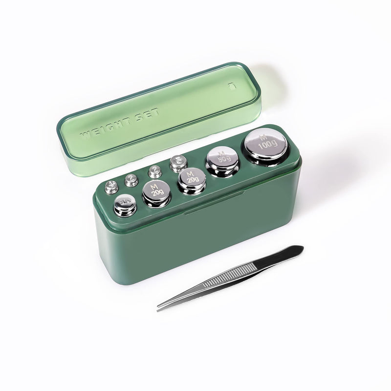 [Australia - AusPower] - ACCT Calibration Weight, 1g 2g 5g 10g 20g 50g 100g Calibration Gram Scale Weight Set for Digital Scale Balance, small weights for crafts,1 Piece Calibration Weight Tweezers(Silver) Large 