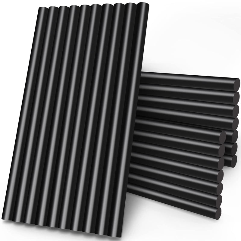 [Australia - AusPower] - Manarty Black Craft Glue Gun Sticks, 0.43" Dia x 8" Long Full Size Hot Melt Glue Sticks for Fabric Adhesive Glue Sticks for DIY, Decoration, Car Dent Repair, Gluing Project, Wax Seal Stamp, 24 PCS 24pcs 0.43x8" 
