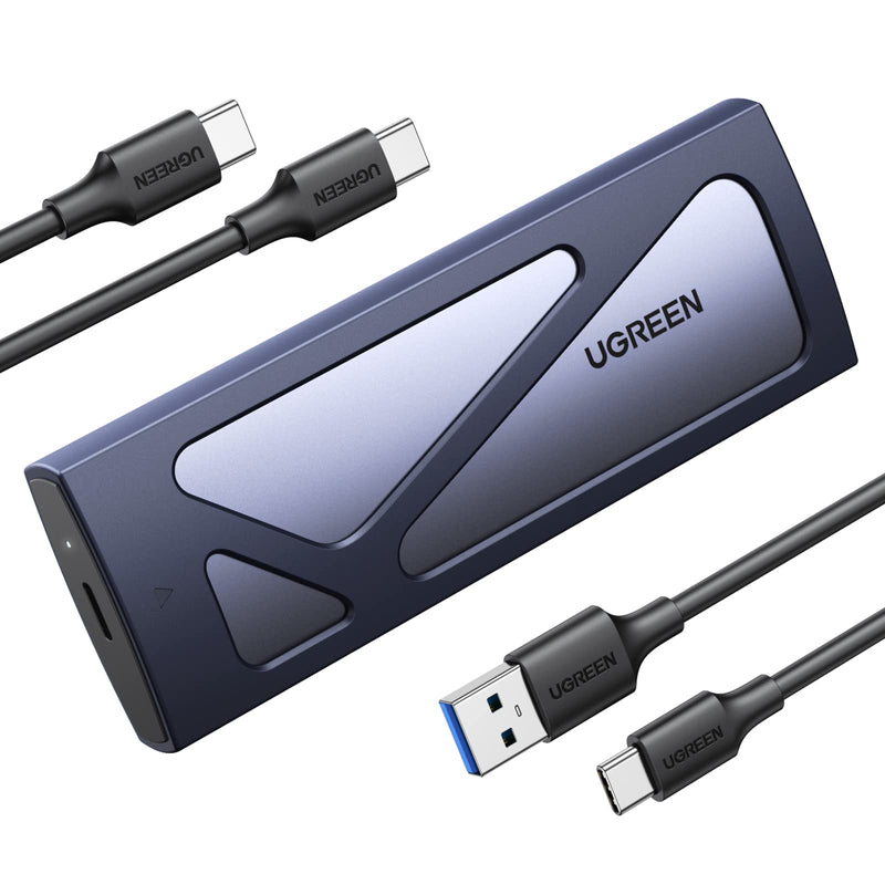 [Australia - AusPower] - UGREEN SSD Enclosure, Tool-Free USB C External, 10Gbps M.2 NVMe to USB Adapter/Reader Supports M and B&M Keys and Size 2230/2242 /2260/2280 SSDs 