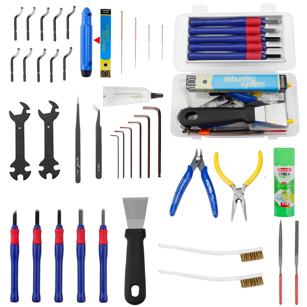 BCZAMD 39Pcs 3D Printer Tools Kit includes Resin Removal Cleaning Deburring Tool Sanding and Hotend Disassembly Multi-Purpose Tool, 3D Printer Accessories Kit for Trimming and Finishing