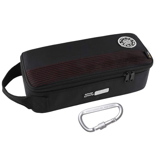 Rough Enough 12-inch small tool bag in black Cordura with a red interior and compact EDC pouch design