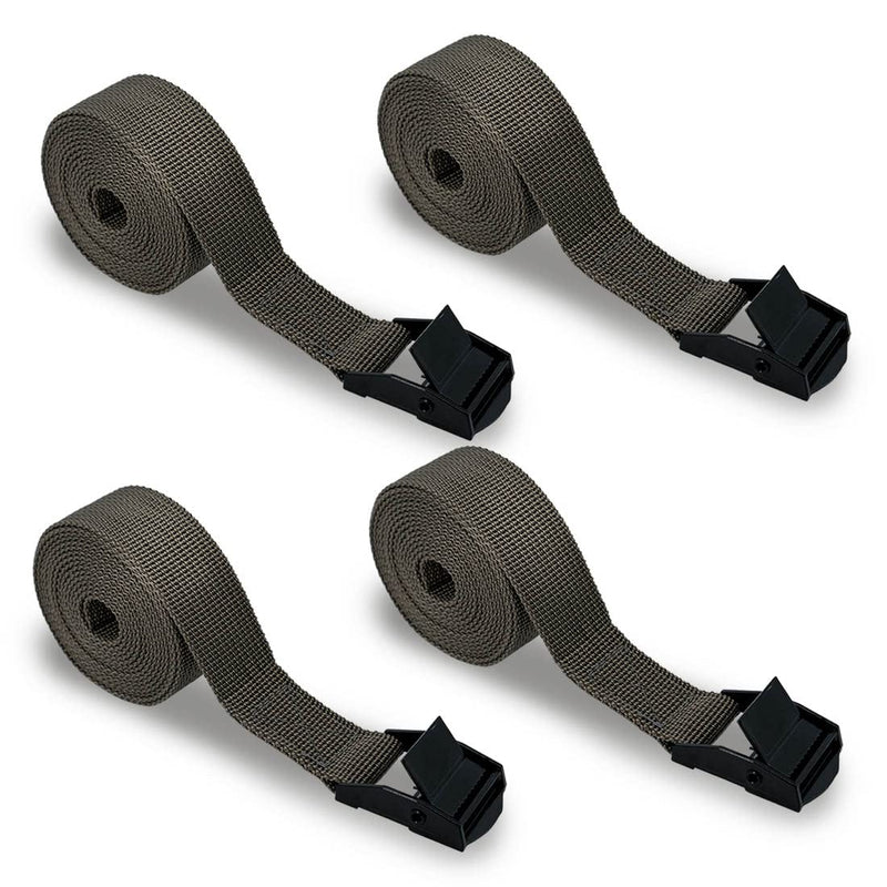 [Australia - AusPower] - Trail Camera Straps, Game Cam Mounting Straps w/Durable Alloy Buckle, 6 ft. Long Hunting Utility Strap for Hanging Deer Camera Tree Stand, 25mm Width, Brown, 4-Pack Brown-4 Packs 