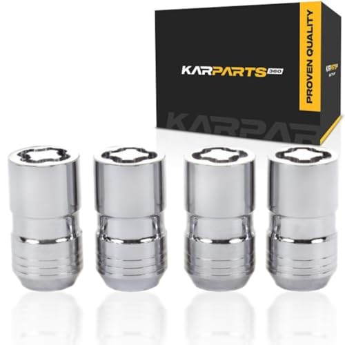 KarParts360 McGard wheel lock nut set for Jeep Grand Cherokee, chrome cone seat M14 x 1.5, 4 pack