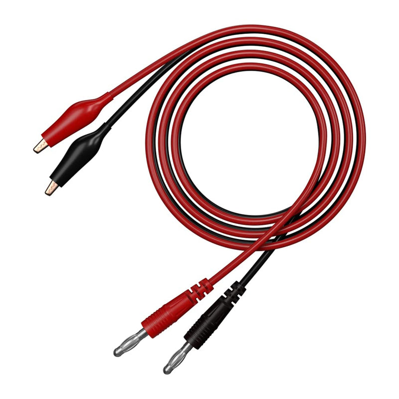 [Australia - AusPower] - 2pcs Banana Plug to Alligator Clip Test Lead Cable Line Wire, 4mm Banana Plug for Multi-Meter, Electrical Test Jumper Wire 100cm/3.3ft J.70056A B 