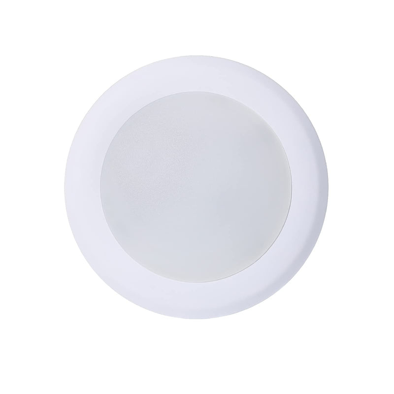 [Australia - AusPower] - 6Inch LED Disk Light, 15W White Surface Mount Ceiling Light, Dimmable Low Profile Recessed Disc Light, Metal Baffle Trim Light Fixture for Home Improve, 1000LM 5000K Daylight, Pack of 1 1 PACK 