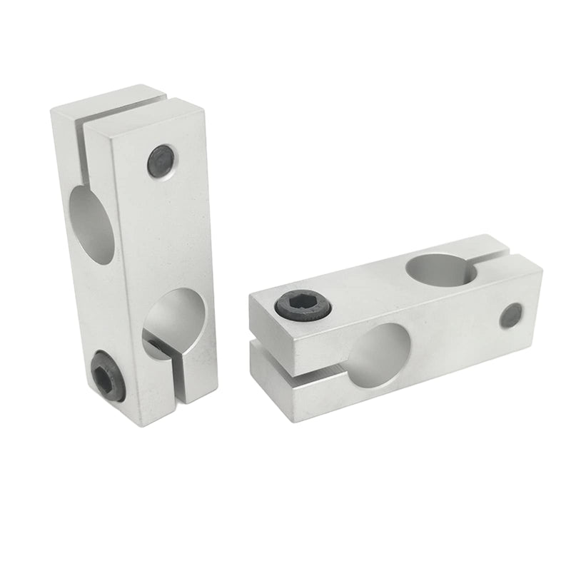 2PCS Aluminum Alloy Linear Motion Rail Guide Cross-Type Connector for 20mm x 20mm Diameter Shaft
