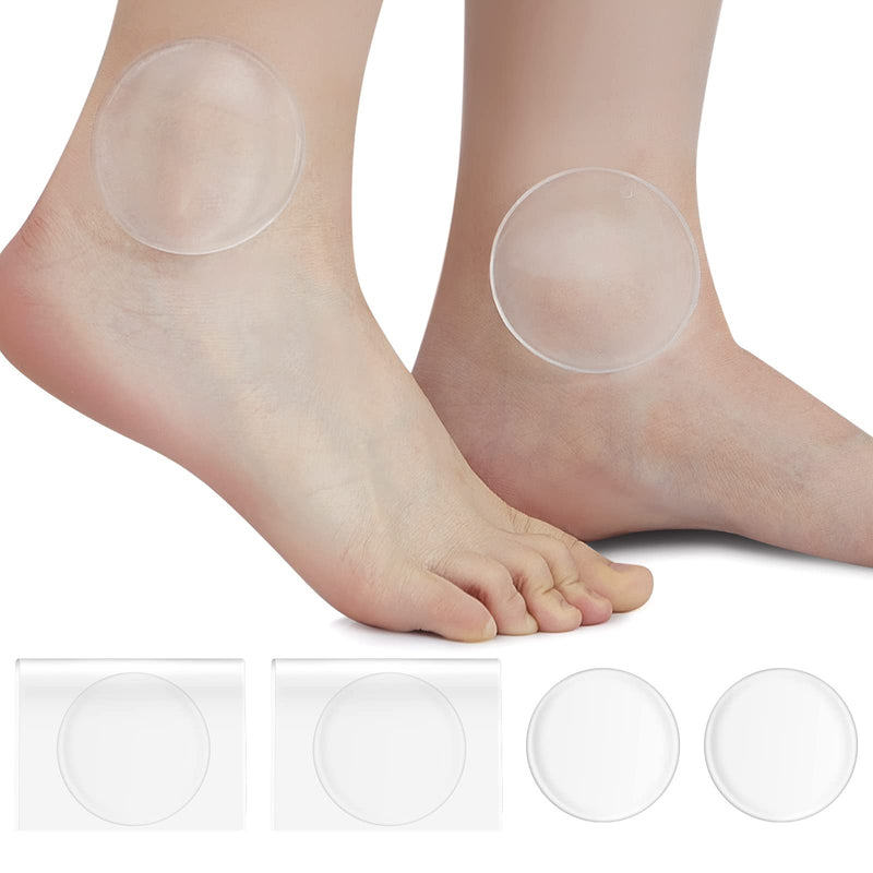 [Australia - AusPower] - Sotiff 4 Pieces Hockey Ankle Gel Pads Skate Gel Discs for Boots Ankle Protector Brace Skate Accessories for Ice Riding Ski, 2.48 Inch Round 