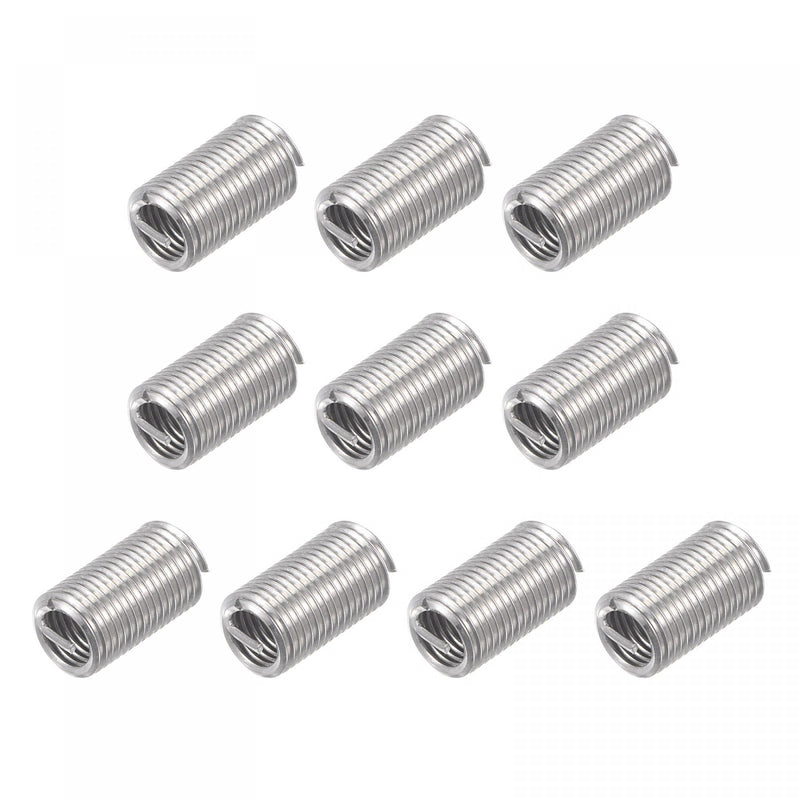 [Australia - AusPower] - uxcell Wire Thread Inserts 1/4-28 UNF 3.0D 304 Stainless Steel Helical Type Coiled Wire Screw Repair Threaded Sleeve Steel Sheath 10pcs 