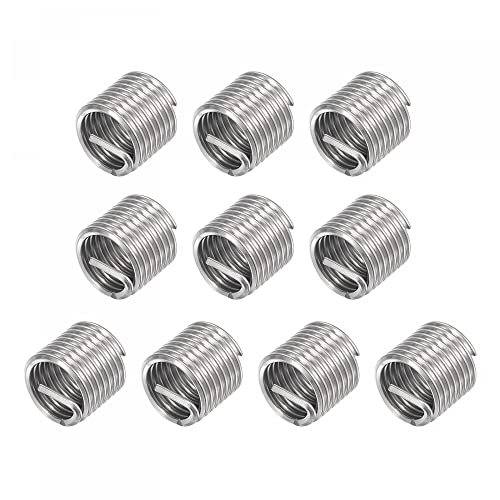 uxcell 5/8-11 UNC 1.5D 304 stainless steel helical wire thread inserts, 10-piece coiled screw repair sleeves