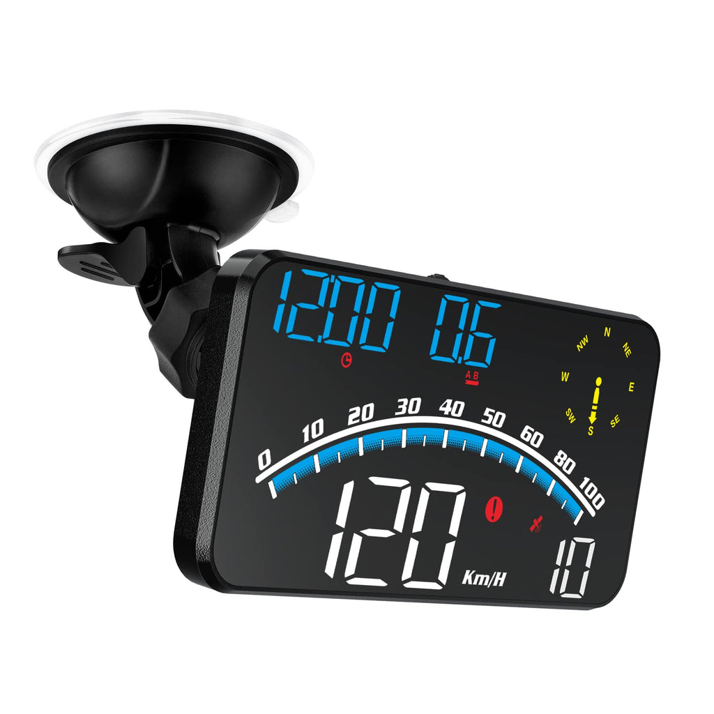 [Australia - AusPower] - Digital GPS Speedometer, HUD Head Up Display for Car, Upgraded 5.5" Large-Screen, Suitable for All Vehicles BLUE AND WHITE 
