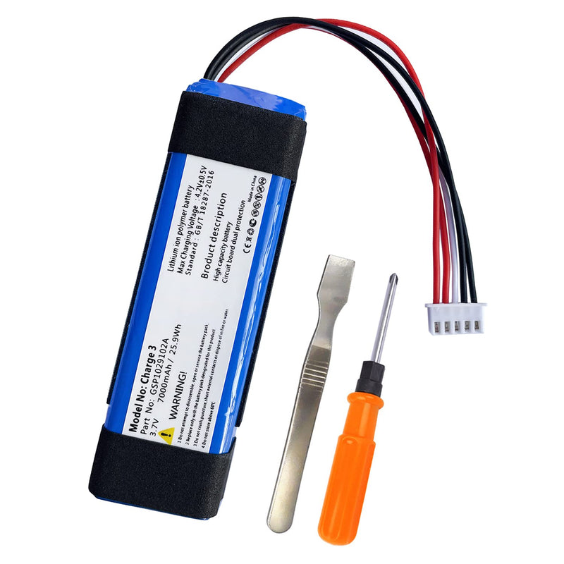 [Australia - AusPower] - 7000mAh for JBL Charge 3 Battery GSP1029102A Replacement Charge3 3.7V 