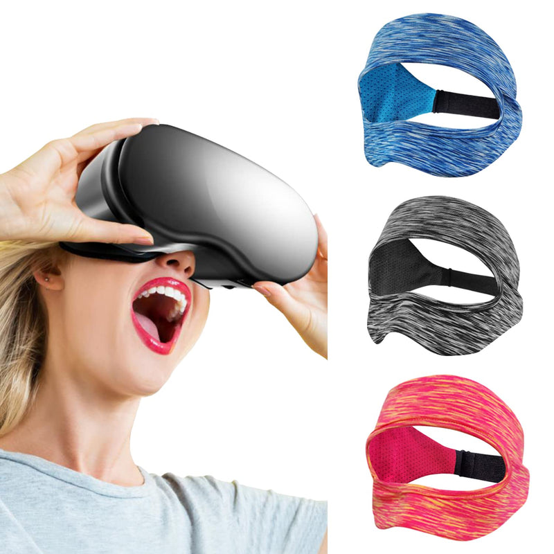 [Australia - AusPower] - SAYAFAN VR Eye Mask, Adjustable Breathable VR Sweat Band for Meta/Oculus Quest 2/3, HTC Vive, PS, Gear, VR Workouts (3PCS) Colourful 
