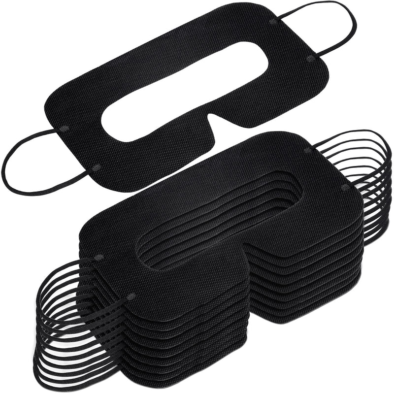 [Australia - AusPower] - 200 Pcs Disposable VR Face Mask Breathable Cover Eye Mask for VR Nonwoven Fabric Sanitary VR Mask, VR Eye Cover Pad (Black) Black 