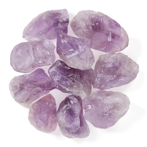 1.1lb Bulk Raw Amethyst Rough Stones-Natural Amethyst Raw Crystals