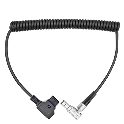 D-TAP to 2 Pin Lemo-Compatible Male Power Cable Suitable for Teradek Z Cam ARRI RED DJI TILTA Paralinx Preston Transvideo Offhollywood Switronix Panasonic (Right Angle) Right angle