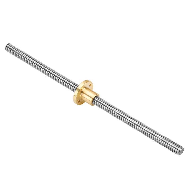 [Australia - AusPower] - T8 8mm Lead Screw 700mm/27.56" with Brass Nut for 3D Printer Machine Z axis (Picth of Screws: 2mm, Lead: 8mm) T8 - Pitch2 - Lead8 L: 27.56" / 700mm 