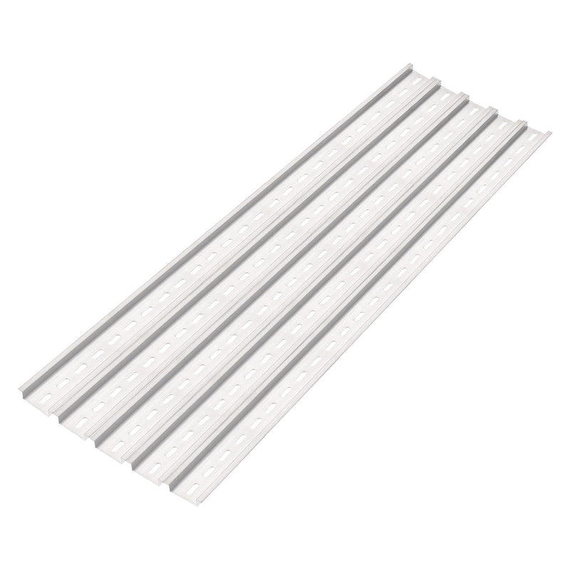 [Australia - AusPower] - MECCANIXITY DIN Rail Slotted Aluminum Mounting Guide 500mm Long 35mm Wide 7.5mm High Silver Tone Pack of 5 500mm x 35mm 
