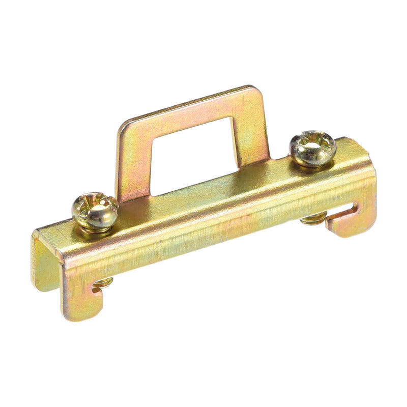[Australia - AusPower] - MECCANIXITY 44 x 8 x 21mm DIN Guide Rail Buckle Fixed Clamp Iron for 35mm Width C45 DIN Rail Pack of 20 