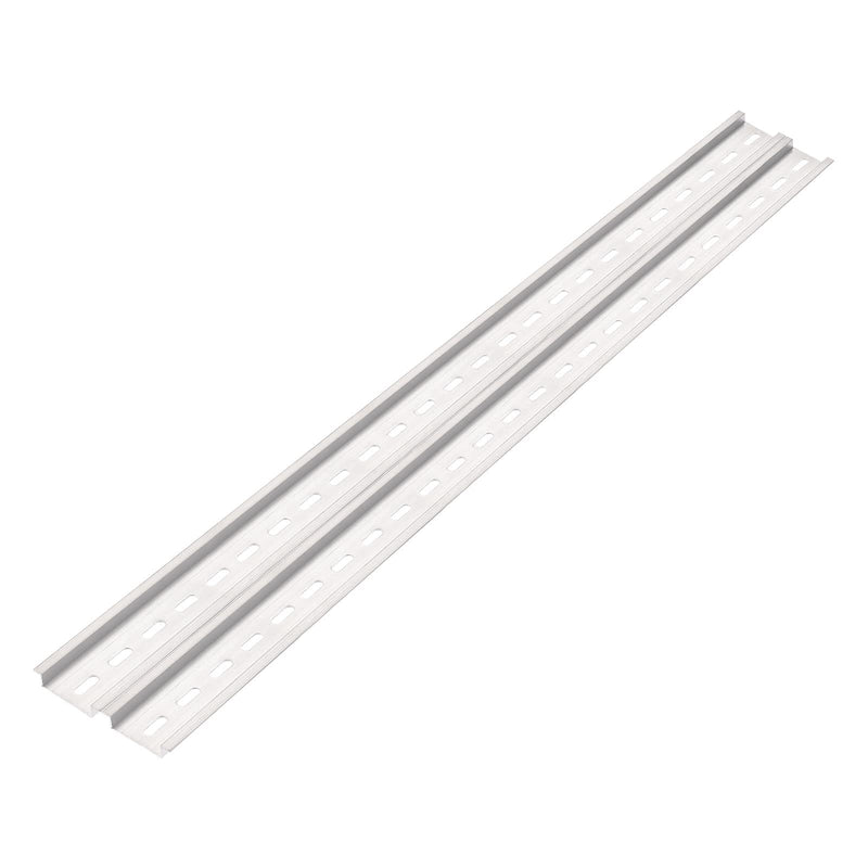 [Australia - AusPower] - MECCANIXITY DIN Rail Slotted Aluminum Mounting Guide 500mm Long 35mm Wide 7.5mm High Silver Tone Pack of 2 500mm x 35mm 