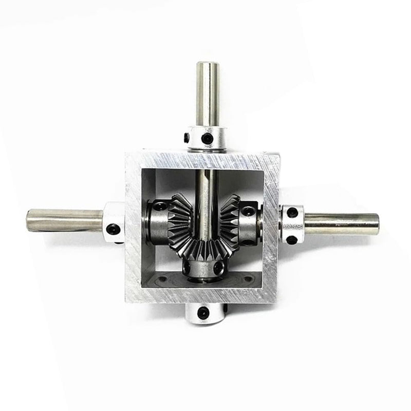 [Australia - AusPower] - 1:1 Right Angle Bevel Gearbox 1 Module 20 Teeth 90° Angle Drive Steering Gear Device Simple Mechanical DIY Module with 8mm Shaft 8 mm shaft 2 output shaft 