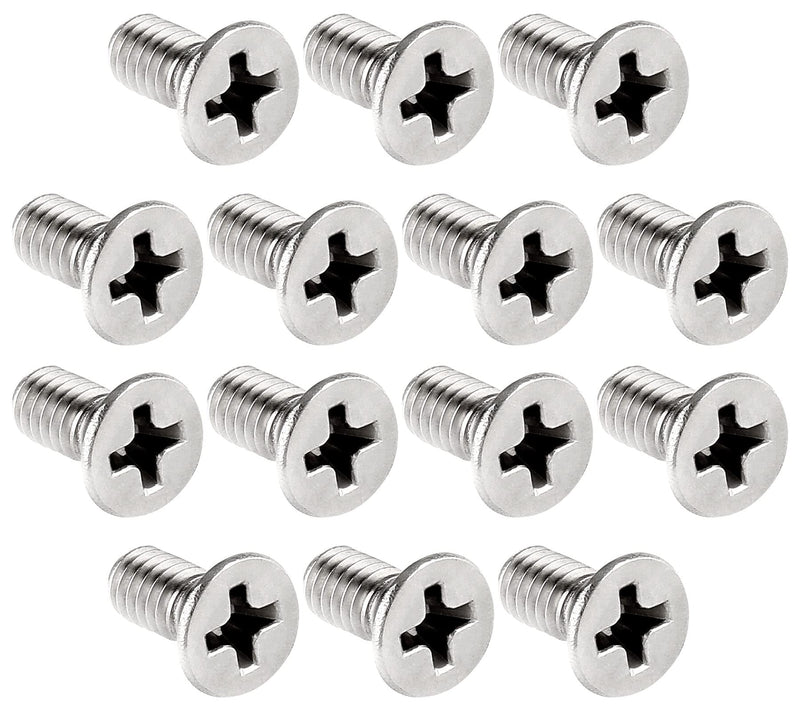 [Australia - AusPower] - 50PC Flat Head Phillips Machine Screws, 8-32 x 3/8 Inch 304 Stainless Steel Device Mounting Screws Bolt Fastening 