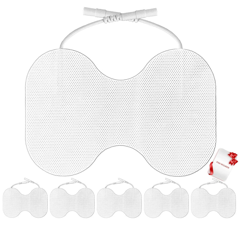 [Australia - AusPower] - TENS Unit Replacement Pads - Pack of 6 Extra Large Butterfly Shaped Electrode Squares 