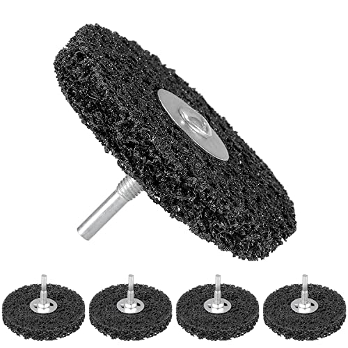 5 Piece CSD Disc Set, 100 mm CBS Grinding Disc Black Coarse Cleaning Disc CBS Cleaning Disc for Angle Grinder of Paint, Rust Welds, Oxidation Cleaning & Removal