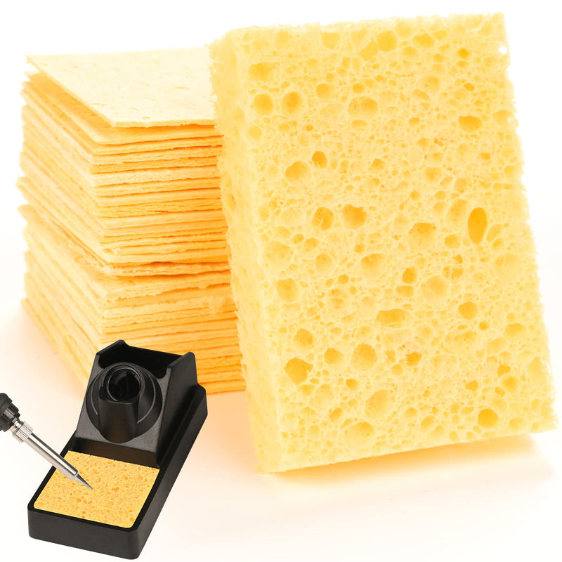 Rairsky 30pcs Cleaning Sponge Replacement Sponge Industrial Sponges | Soldering Iron Sponge for Soldering Stations Cleaning Wire Scrubber Soldering Sponge Soldering Iron Cleaning Sponge for Workbenches