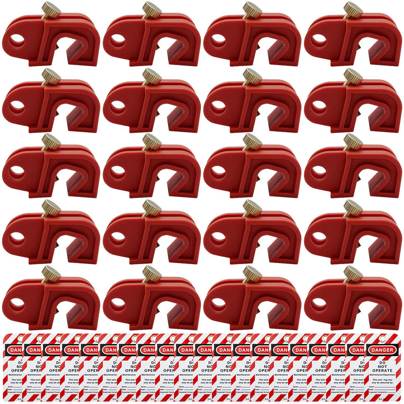 [Australia - AusPower] - Circuit Breaker Lockout Device - Lockout Tagout Kit 20 PCS Breakers Lockout Universal Electrical for Loto Station Lock Out Tag Out Set(20 pcs Universal Single and Multi Pole) 20 pcs Universal Single and Multi Pole 