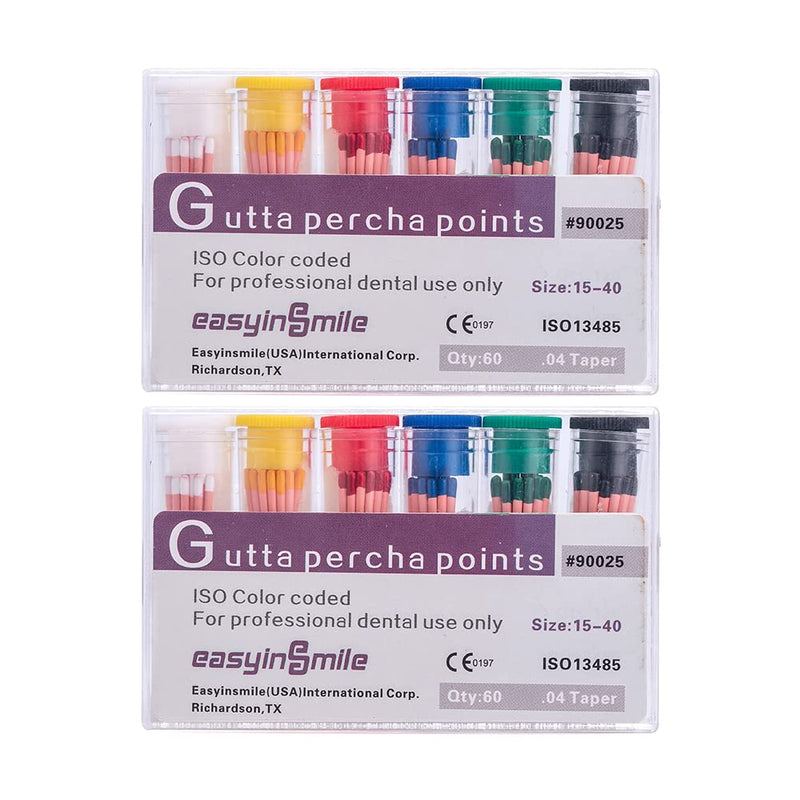 [Australia - AusPower] - Gutta Percha Paper Points 2 Packs .02/.04/.06 Taper for Dental Endodontic Root Canal Treatment (#15-40.04 Taper) #15-40 .04 Taper 