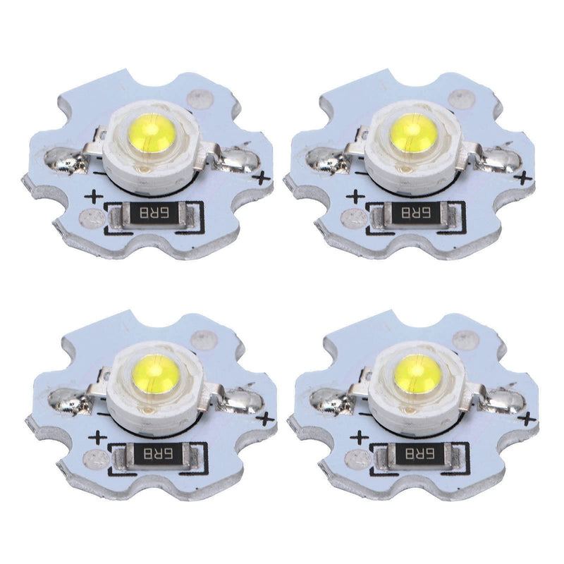 Hilitand Pack of 25 LED Chips LED Lamp Beads DIY Lighting Fixture High Power 5V 200 LM 1W (Pure White 6000-6500K) Pure White 6000-6500k