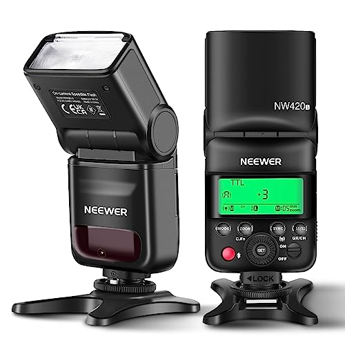 NEEWER NW420-S Mini TTL Speedlite Flash, 2.4G Master Slave Mode, GN36 HSS Speedlight, Compatible with Sony A9/A7R/A7/A7S/A7C/A6x00/A99/A350