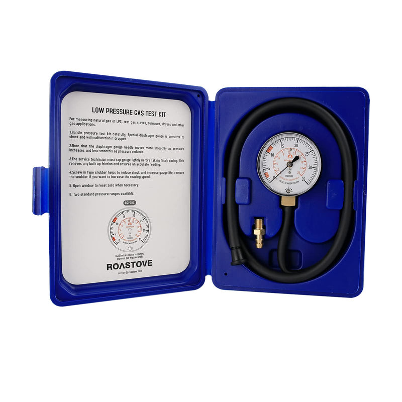 [Australia - AusPower] - Roastove Natural Gas or LP Gas Manifold Pressure Test Kit, LP Gas Pressure Tester, Natural Gas Meter, 0-35" W.C 0-35inH2O test kit 