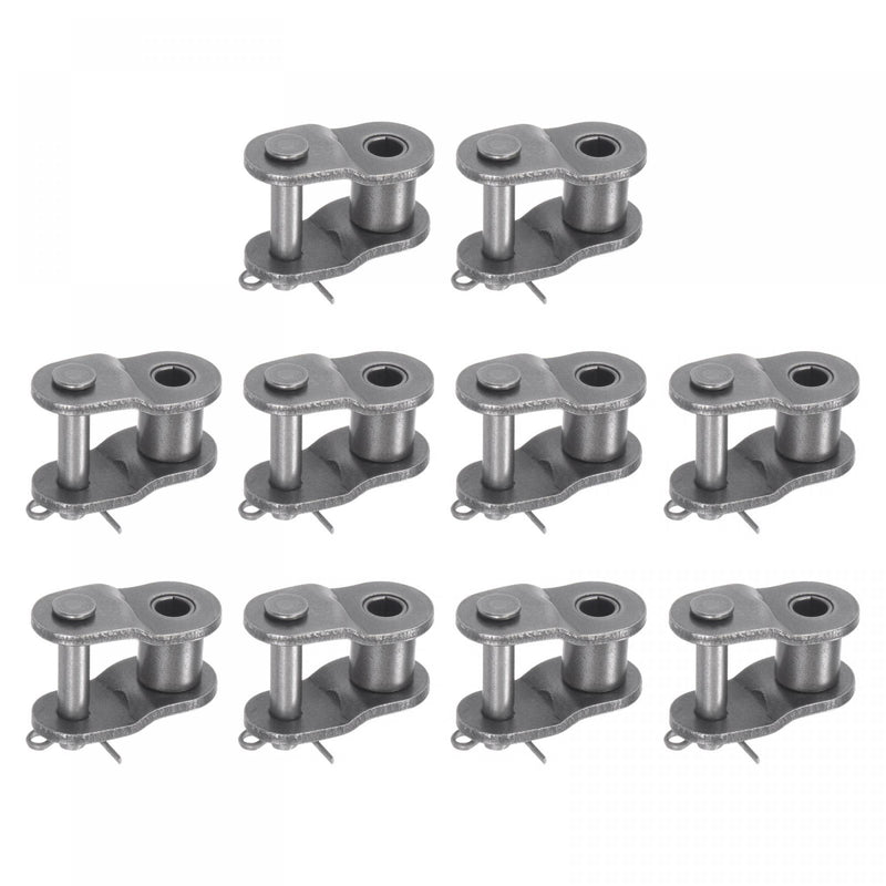 [Australia - AusPower] - uxcell 10Pcs #60 Chain Offset Half Link Roller, 3/4" Pitch Carbon Steel, Standard Chain End Connector Split Links for 12A Chain 