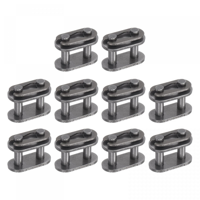 [Australia - AusPower] - uxcell 10Pcs Chain Master Connector Link Roller, 3/8" Pitch Carbon Steel, Standard Connecting Split Links for 06B Chain 