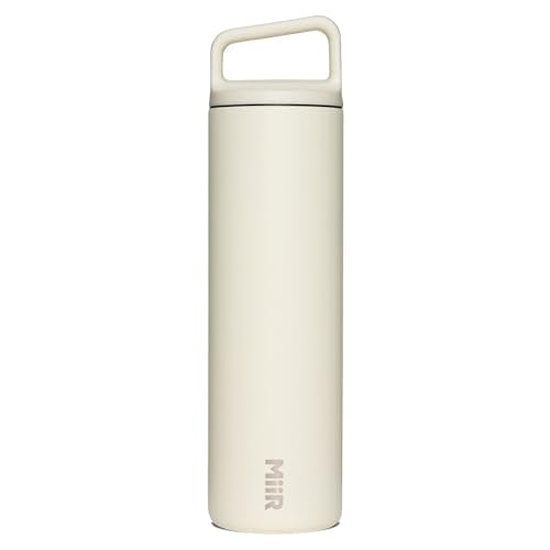 MiiR Wide Mouth Water Bottle - Insulated Stainless Steel Bottle, 20oz 20 Ounces Sandstone White