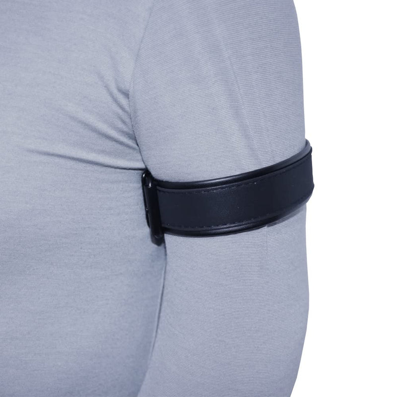 [Australia - AusPower] - Armband Leather Harness for Man Adjustable Armband Harness Belt Armband Harness-black 