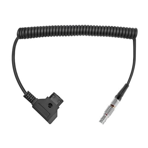 D-TAP to 2 Pin Lemo- Compatible Male Power Cable Suitable for Teradek Z Cam ARRI RED DJI TILTA Paralinx Preston Transvideo Offhollywood Switronix Panasonic (Coiled) Coiled