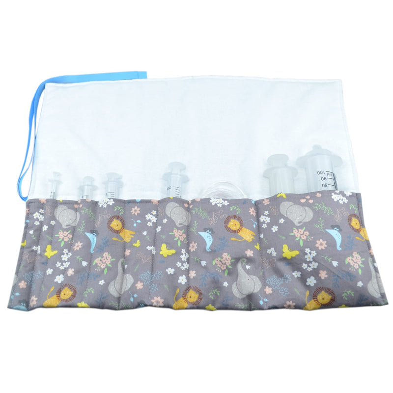 [Australia - AusPower] - G Tube Syringe Holder Feeding Tube Syringe Organizer Case Enteral Feeding Roll for G Tube J Tube PEG NJ 