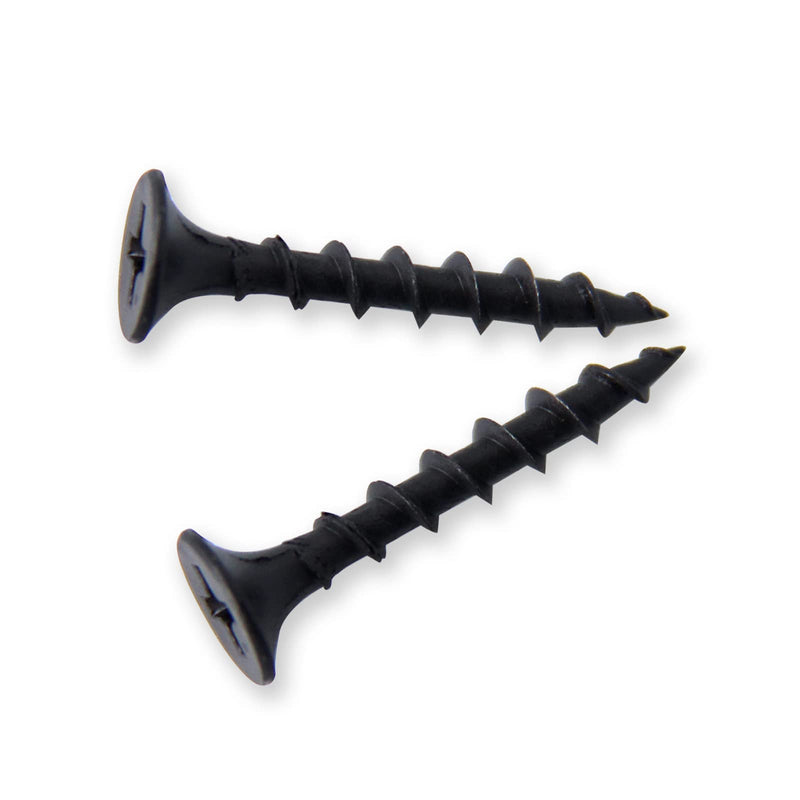 [Australia - AusPower] - #6x1" Drywall Screws Coarse Thread Bugle Head Black Phosphate for Drywall, Wood and Furniture 100PCS #6x1" 